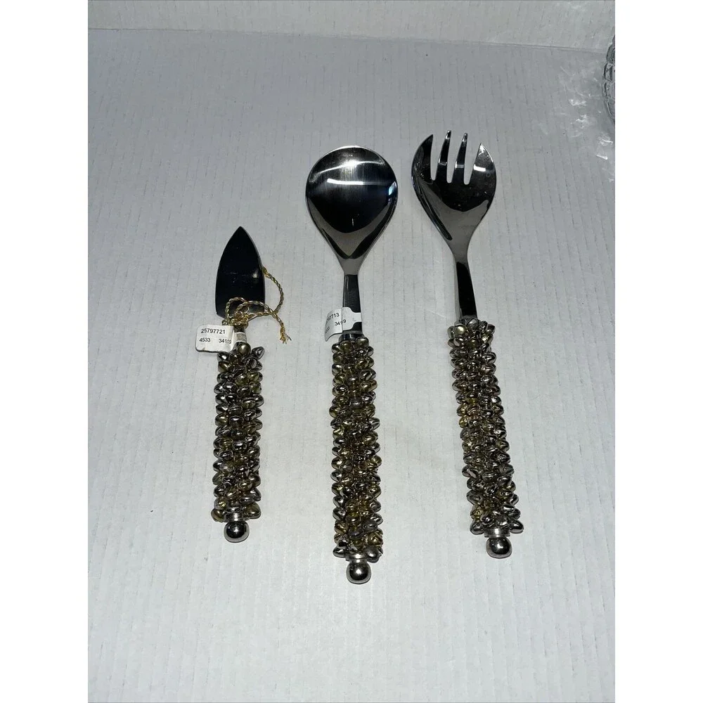 Salad Serving 3 Pc Set Made In India  NWT